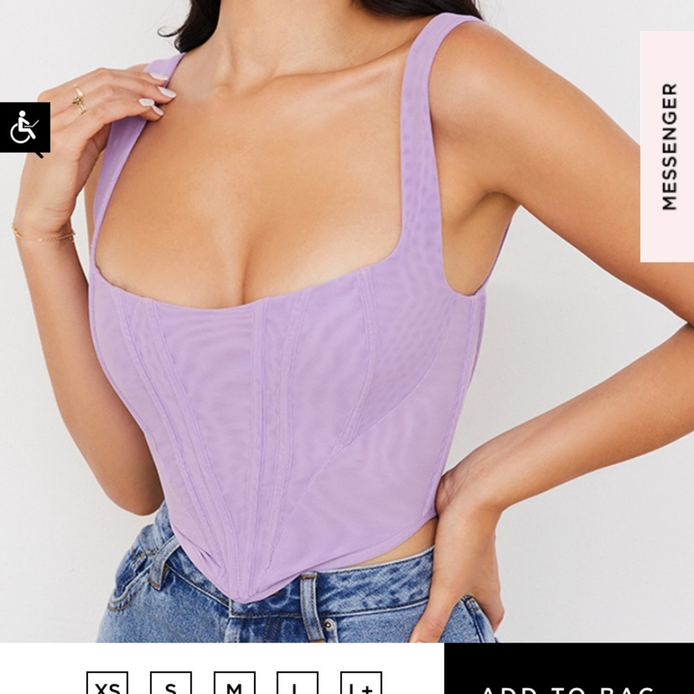 Lavender Corset Top